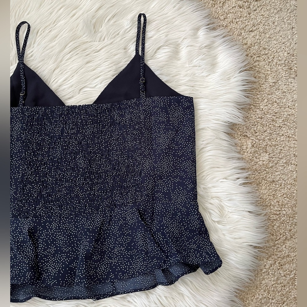 {Heartloom} Dotted Peplum Tank in Navy - Women's Small - NWT - Picture 8 of 9